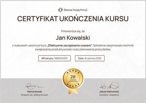 Wybierz profesjonalny i darmowy certyfikat szkolenia wzór – pozioma Wybierz profesjonalny i darmowy certyfikat szkolenia wzór – pozioma