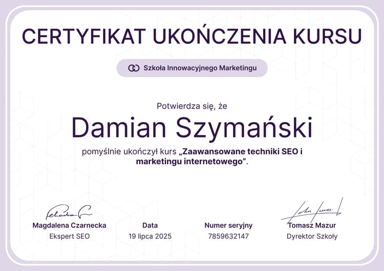 Świeży i profesjonalny certyfikat ukończenia szkolenia wzór Świeży i profesjonalny certyfikat ukończenia szkolenia wzór