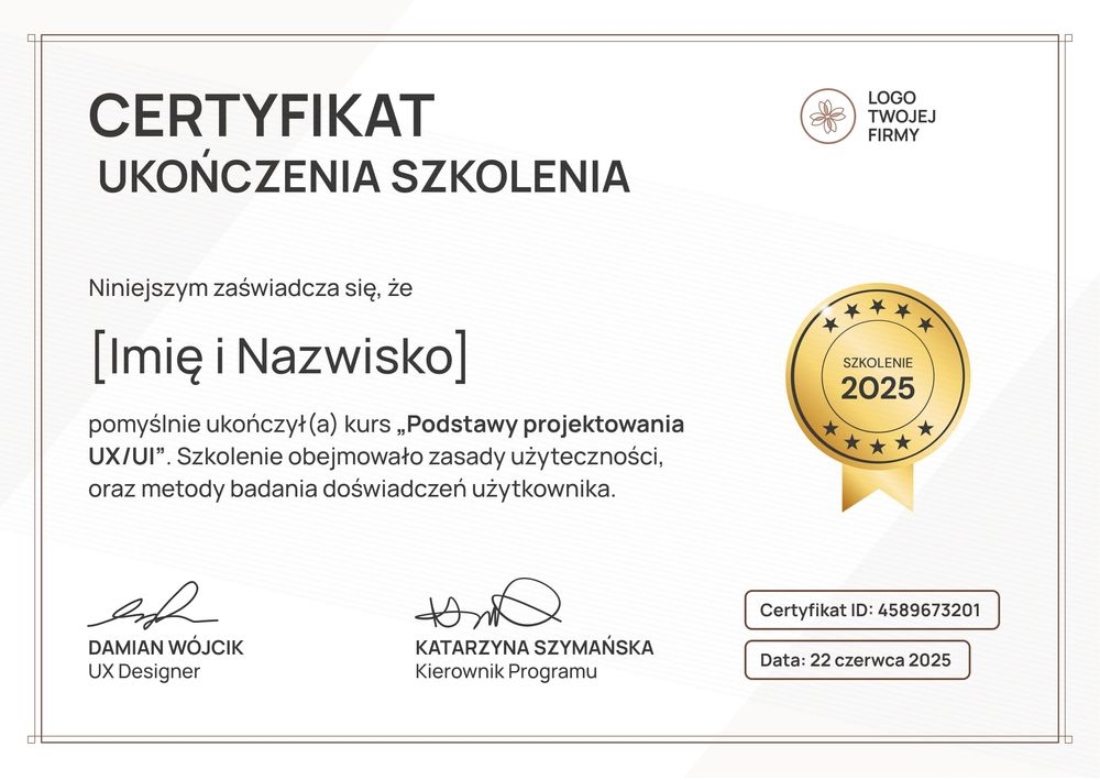 Wybierz ten darmowy certyfikat szkolenia wzór – pozioma Wybierz ten darmowy certyfikat szkolenia wzór – pozioma