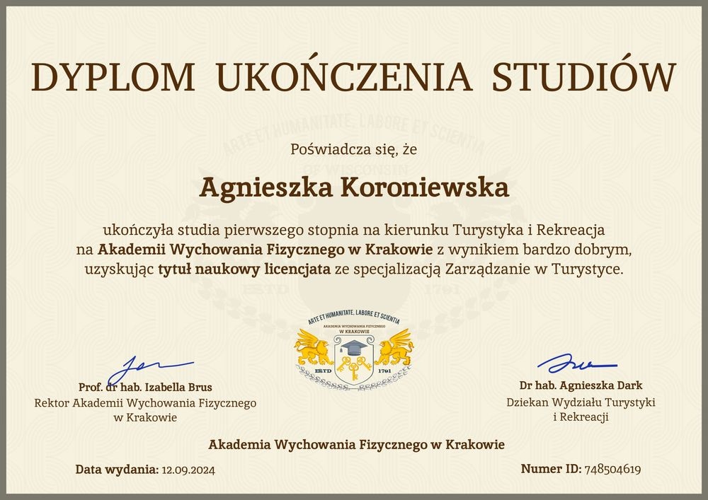 Niepowtarzalny dyplom ukończenia stuiów wyższych – pozioma Niepowtarzalny dyplom ukończenia stuiów wyższych – pozioma