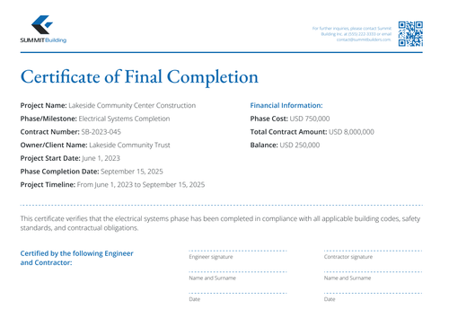 Technical Construction Completion Certificate Template - Free to Edit Online Landscape Technical Construction Completion Certificate Template - Free to Edit Online Landscape