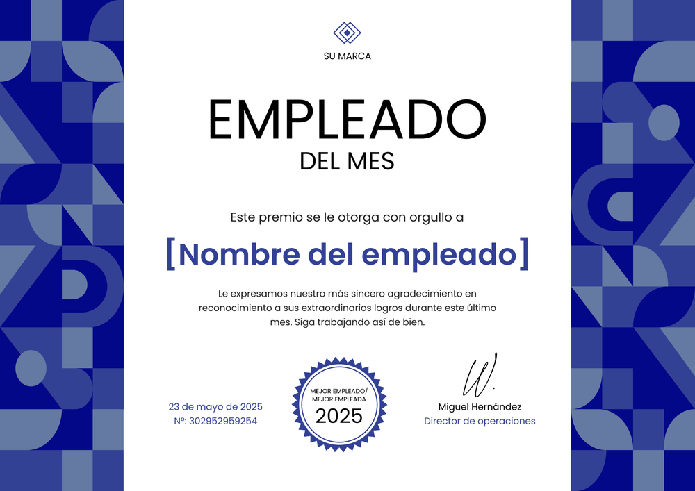 Empleado del mes plantilla simple y eficiente – Horizontal Empleado del mes plantilla simple y eficiente – Horizontal