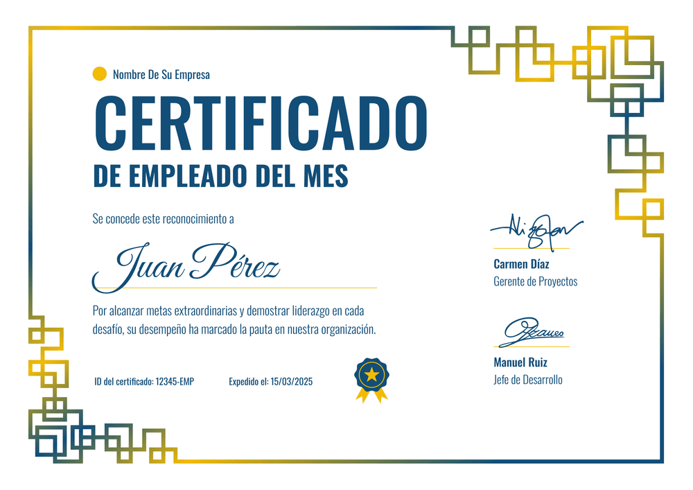 Empleado del mes plantilla simple y moderna – Horizontal Empleado del mes plantilla simple y moderna – Horizontal