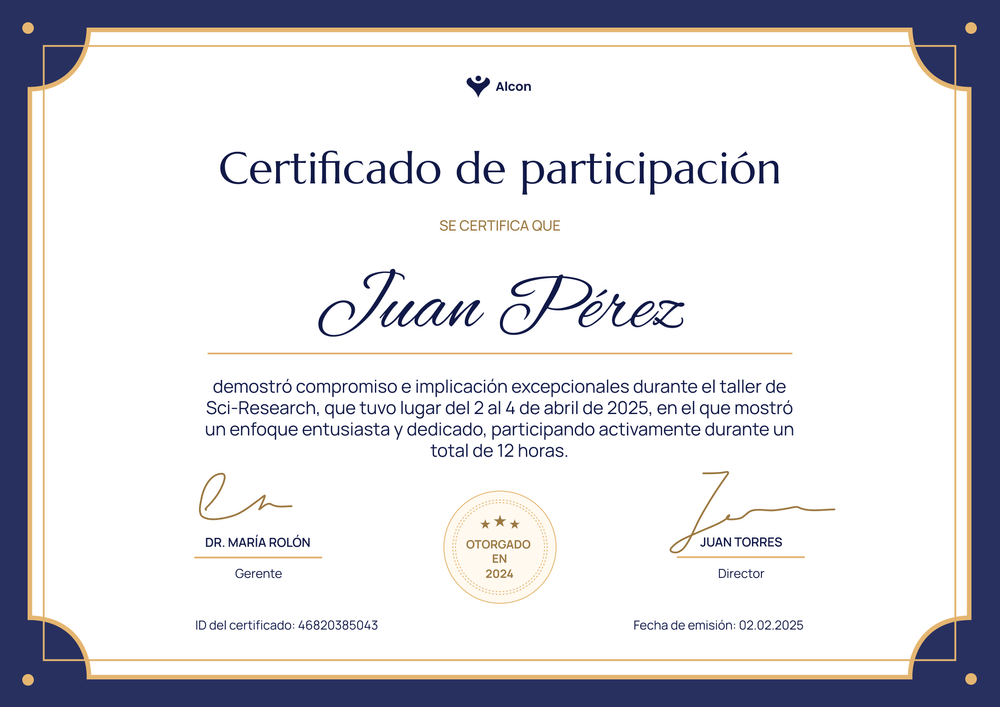 Plantilla de certificado de participación formal y tradicional – Horizontal Plantilla de certificado de participación formal y tradicional – Horizontal