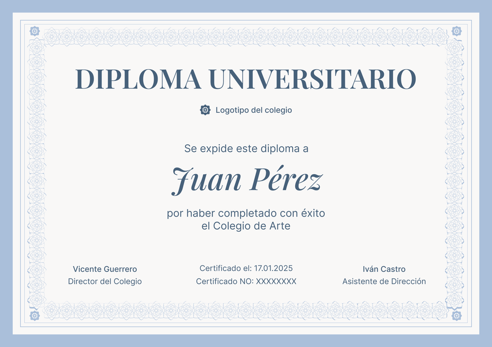 Plantilla diploma formal y tradicional – Horizontal Plantilla diploma formal y tradicional – Horizontal