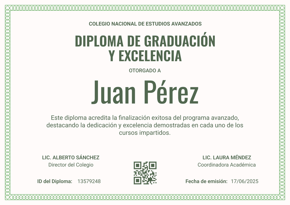 Plantilla diploma formal enmarcada – Horizontal Plantilla diploma formal enmarcada – Horizontal