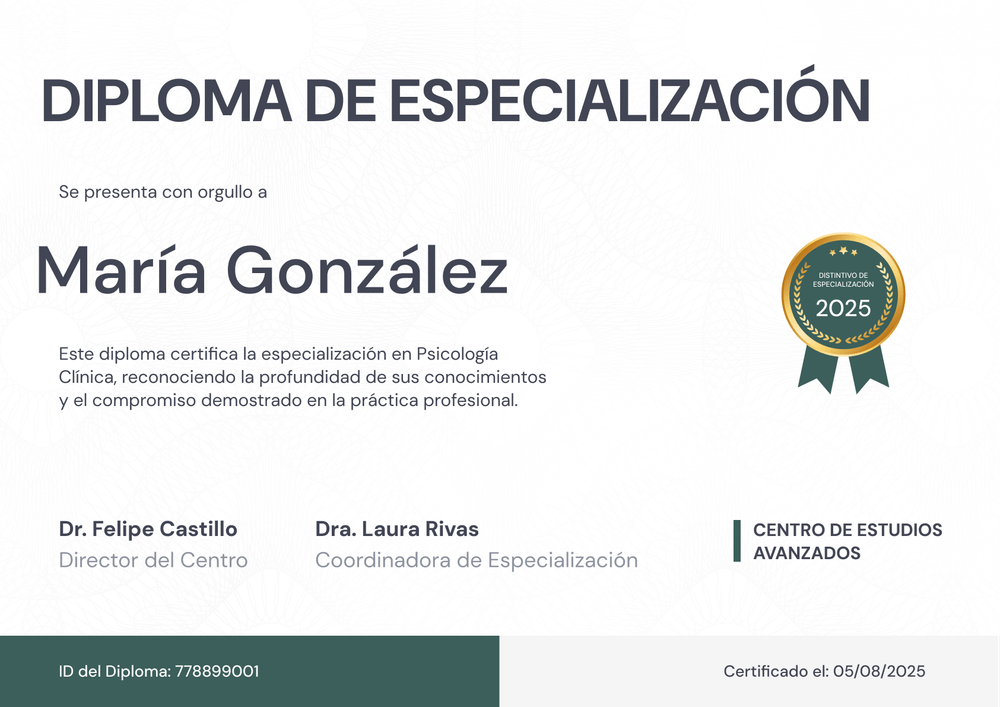 Plantilla diploma profesional moderna en blanco – Horizontal Plantilla diploma profesional moderna en blanco – Horizontal