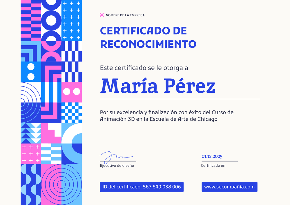 Plantilla de reconocimientos moderna de líneas limpias – Horizontal Plantilla de reconocimientos moderna de líneas limpias – Horizontal