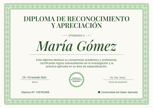 Plantilla de reconocimientos formal y ceremonial – Horizontal Plantilla de reconocimientos formal y ceremonial – Horizontal