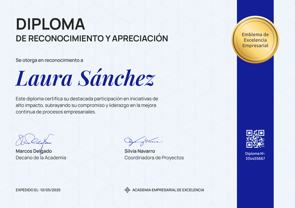 Plantilla de reconocimientos profesional y definida – Horizontal Plantilla de reconocimientos profesional y definida – Horizontal