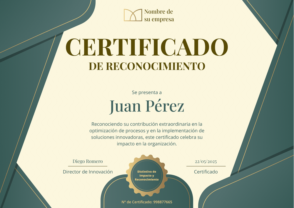 Plantilla de reconocimientos profesional para logros ambientales – Horizontal Plantilla de reconocimientos profesional para logros ambientales – Horizontal