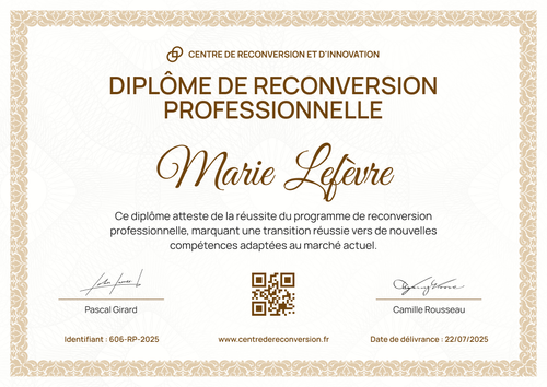Modèle diplome formel et doré – Paysage Modèle diplome formel et doré – Paysage