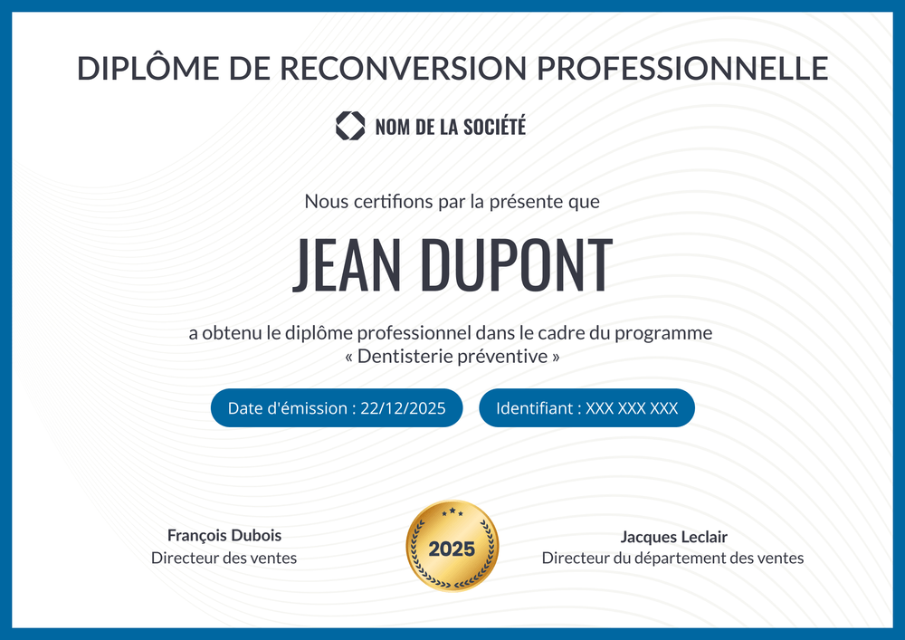 Modèle diplome professionnel et imprimable – Paysage Modèle diplome professionnel et imprimable – Paysage