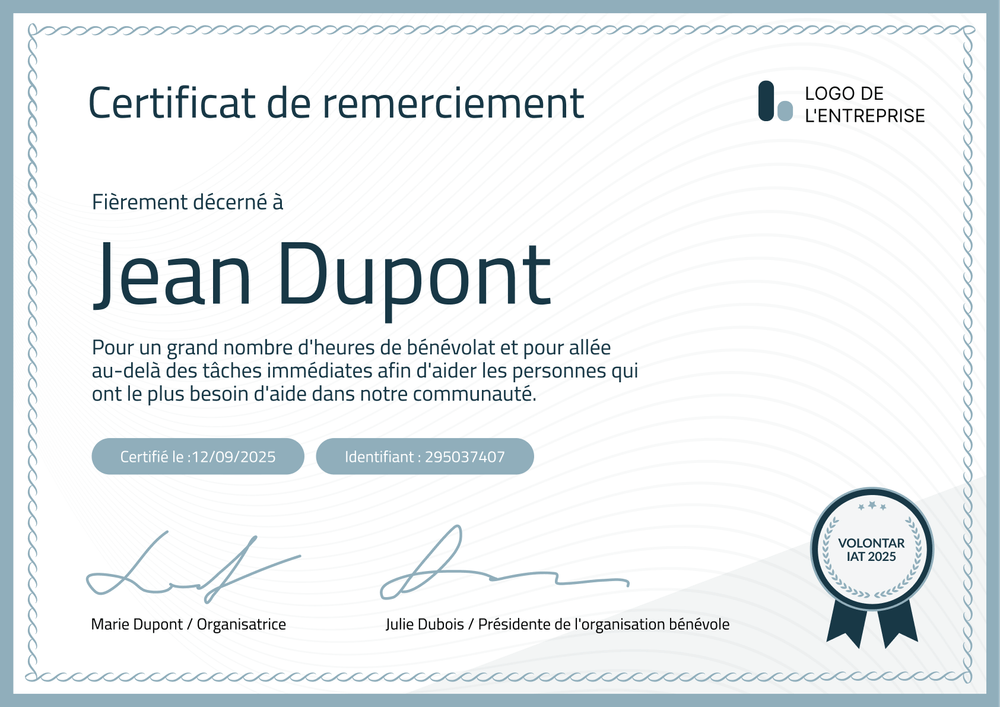 Certificat d'appréciation moderne et dynamique – Paysage Certificat d'appréciation moderne et dynamique – Paysage