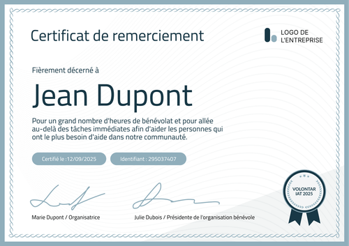 Certificat d'appréciation moderne et dynamique – Paysage Certificat d'appréciation moderne et dynamique – Paysage