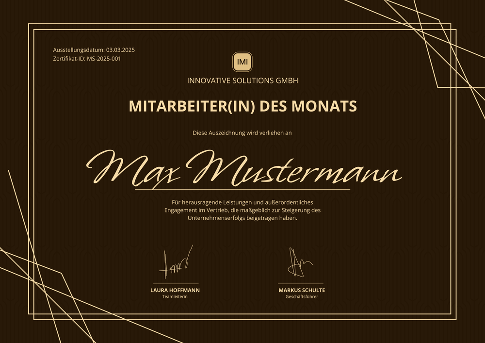 Anerkennende Mitarbeiter des Monats Vorlage – Querformat Anerkennende Mitarbeiter des Monats Vorlage – Querformat