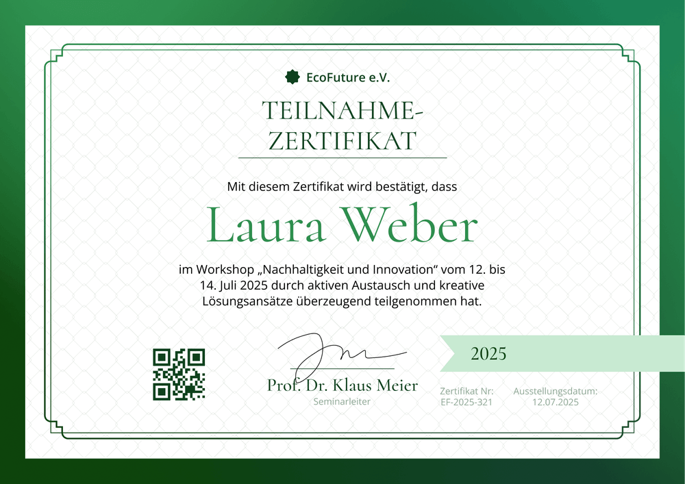 Geschäftliche Teilnahmebescheinigung Vorlage – Querformat Geschäftliche Teilnahmebescheinigung Vorlage – Querformat