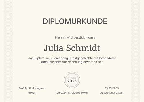 Unaufdringliche Diplom Vorlage – Querformat Unaufdringliche Diplom Vorlage – Querformat