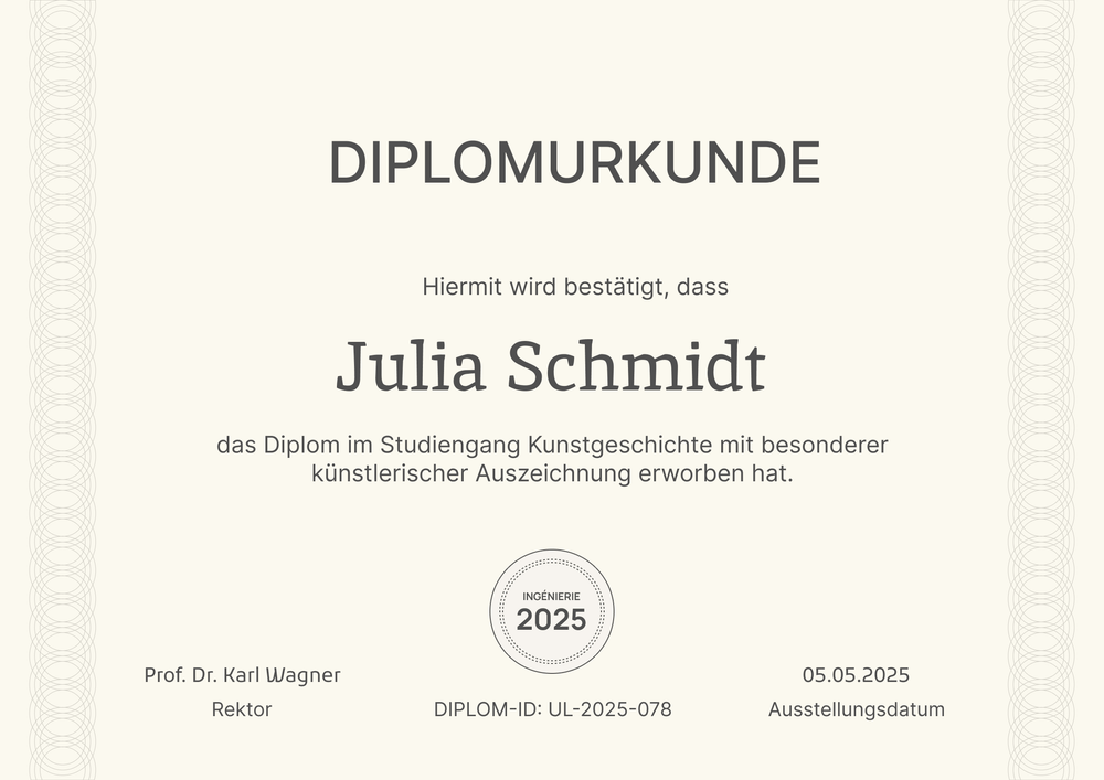 Unaufdringliche Diplom Vorlage – Querformat Unaufdringliche Diplom Vorlage – Querformat