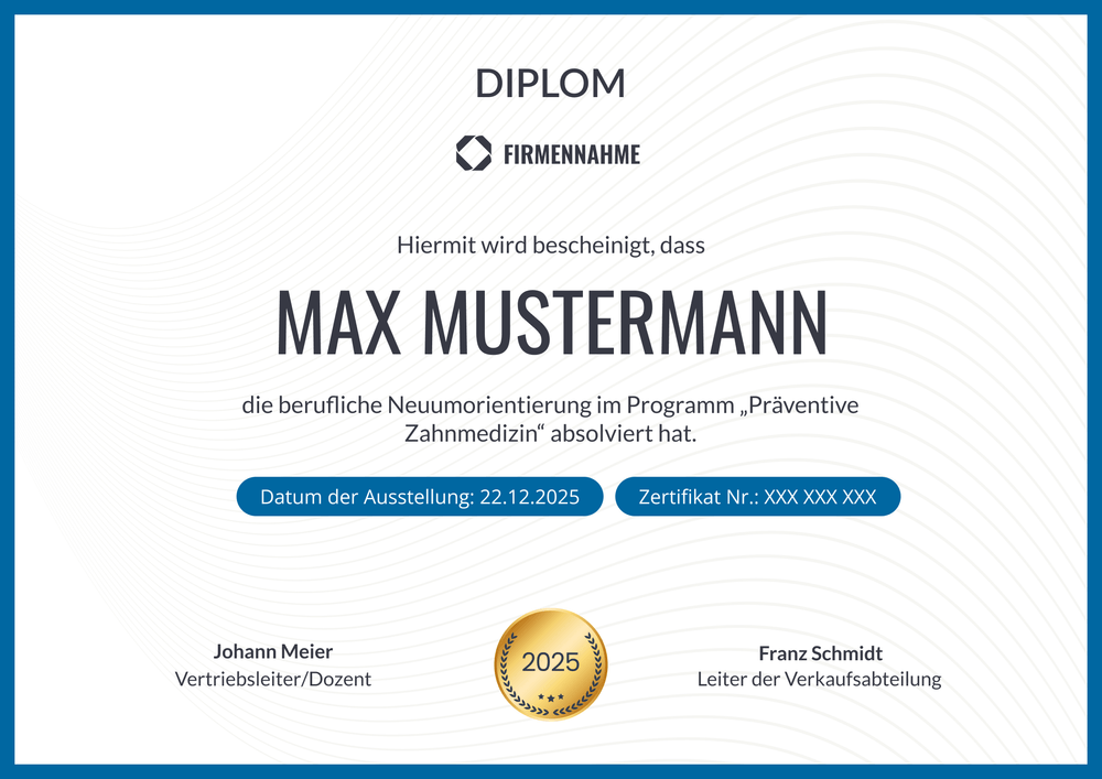 Professionelle Diplom Vorlage – Querformat Professionelle Diplom Vorlage – Querformat