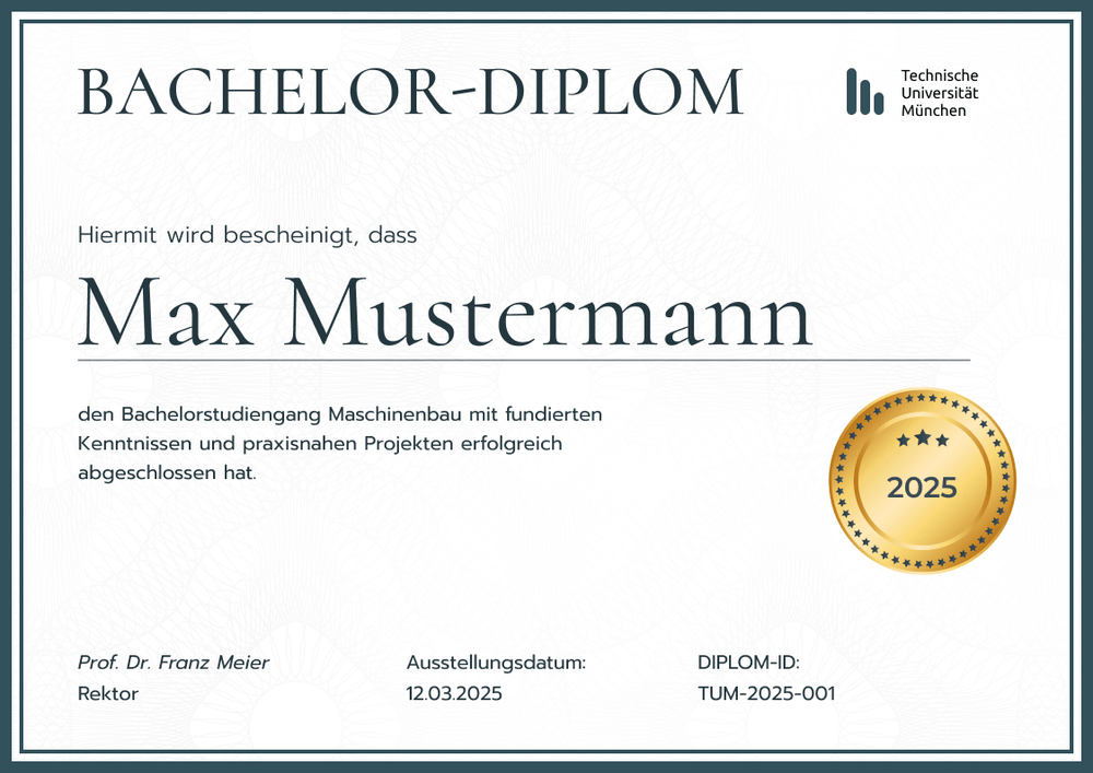 Wirtschaftliche Diplom Vorlage – Querformat Wirtschaftliche Diplom Vorlage – Querformat