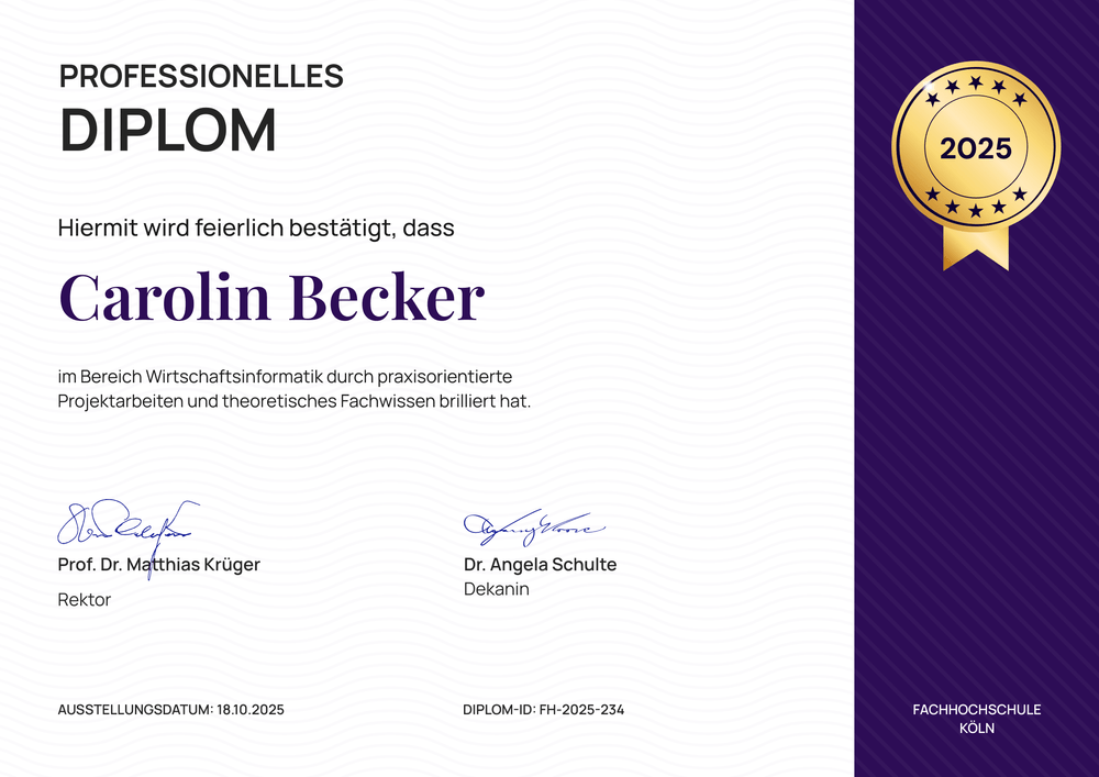 Strukturierte Diplom Vorlage – Querformat Strukturierte Diplom Vorlage – Querformat