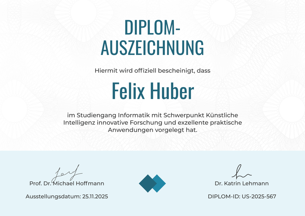 Elegante Diplom Vorlage – Querformat Elegante Diplom Vorlage – Querformat