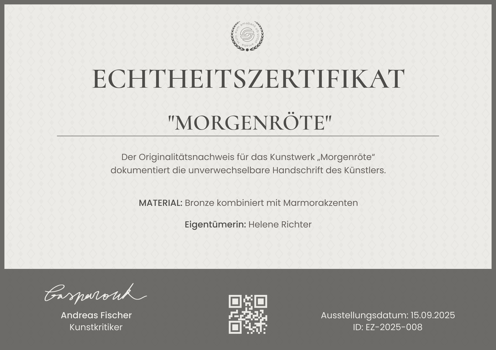 Exquisite Echtheitszertifikat Kunst Vorlage – Querformat Exquisite Echtheitszertifikat Kunst Vorlage – Querformat