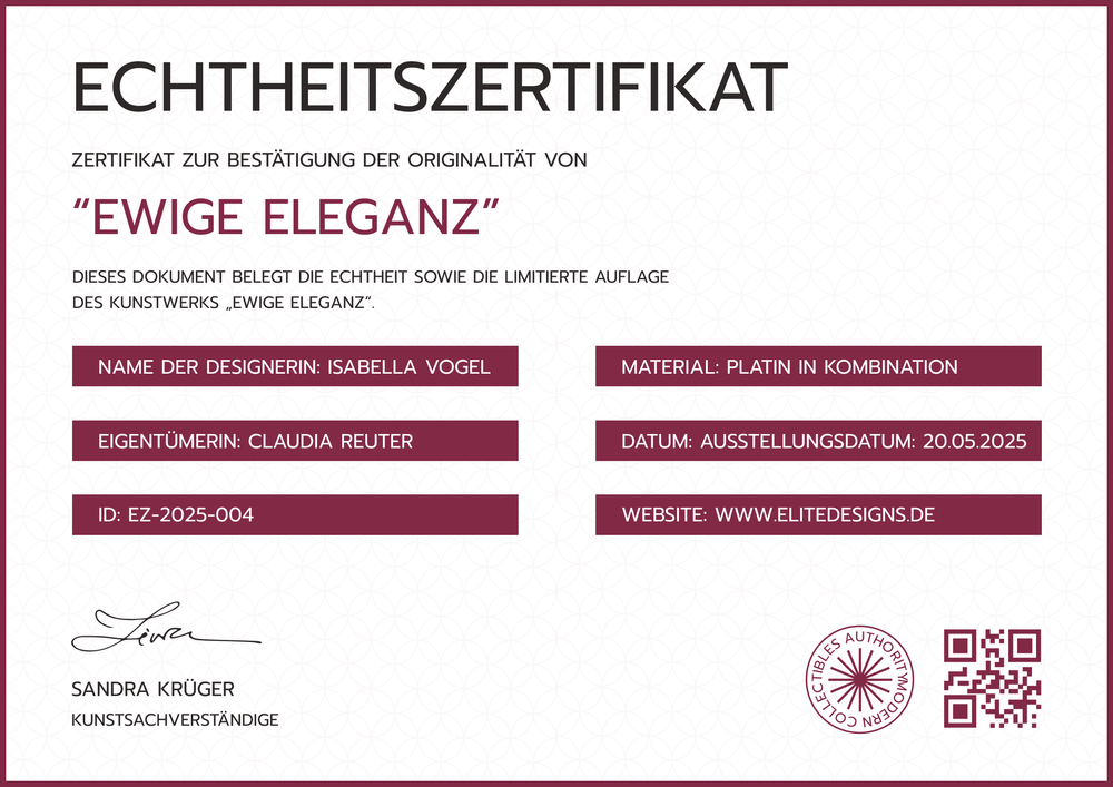 Vertrauenswürdige Echtheitszertifikat Kunst Vorlage – Querformat Vertrauenswürdige Echtheitszertifikat Kunst Vorlage – Querformat