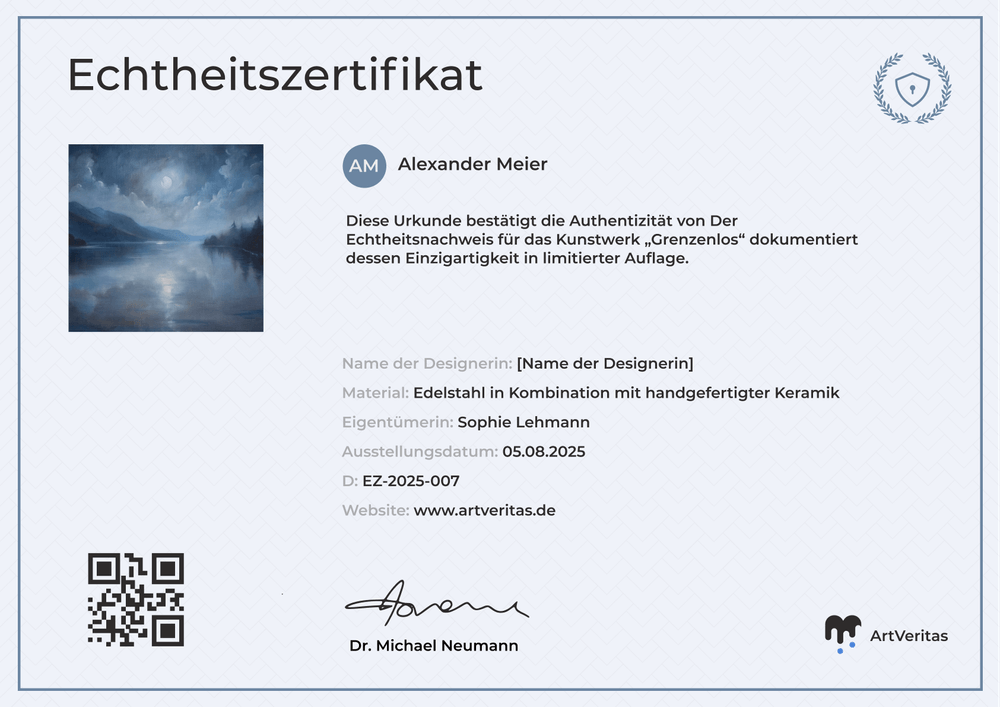 Verlässliche Echtheitszertifikat Kunst Vorlage – Querformat Verlässliche Echtheitszertifikat Kunst Vorlage – Querformat