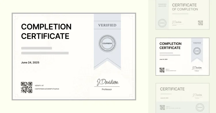 Coursera Certificates: Samples, Templates and Inspo cover image Coursera Certificates: Samples, Templates and Inspo cover image