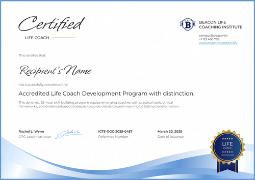 Free Life Coaching Certificate Template - Landscape Free Life Coaching Certificate Template - Landscape