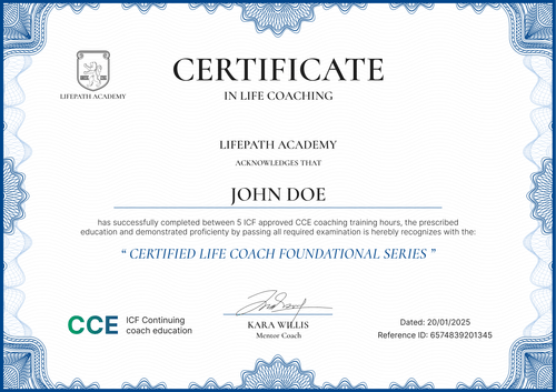 Free Life Coaching Certificate Template - Landscape Free Life Coaching Certificate Template - Landscape