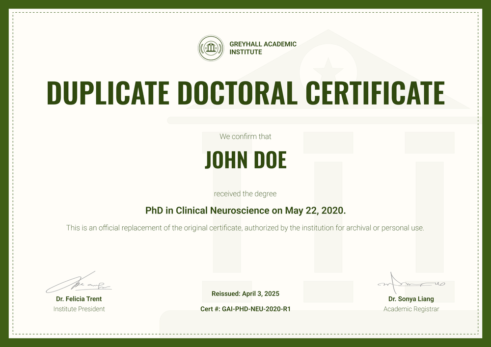 Free PhD Certificate Template – Landscape Free PhD Certificate Template – Landscape