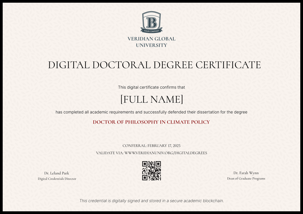 Timeless PhD Certificate Template – Landscape Timeless PhD Certificate Template – Landscape