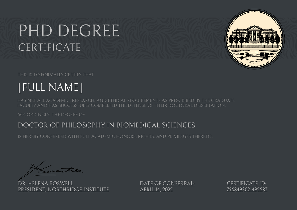 Sleek PhD Certificate Template – Landscape Sleek PhD Certificate Template – Landscape