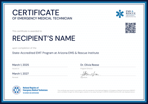 Timeless EMT Certificate Template Free – Landscape Timeless EMT Certificate Template Free – Landscape