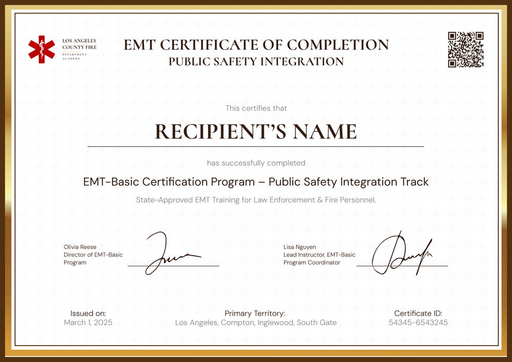 Design a Refined EMT Certificate Template and Send Digitally - Landscape Design a Refined EMT Certificate Template and Send Digitally - Landscape