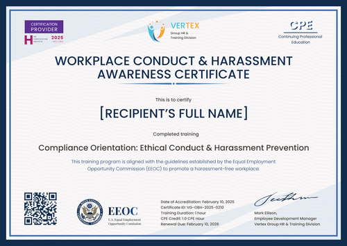 Free Sexual Harassment Training Certificate Template – Landscape Free Sexual Harassment Training Certificate Template – Landscape