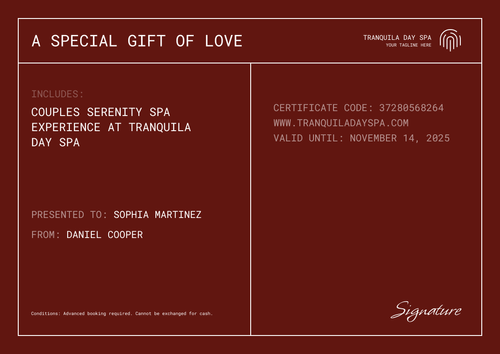 Free Raw Spa Gift Certificate Template – Landscape Free Raw Spa Gift Certificate Template – Landscape