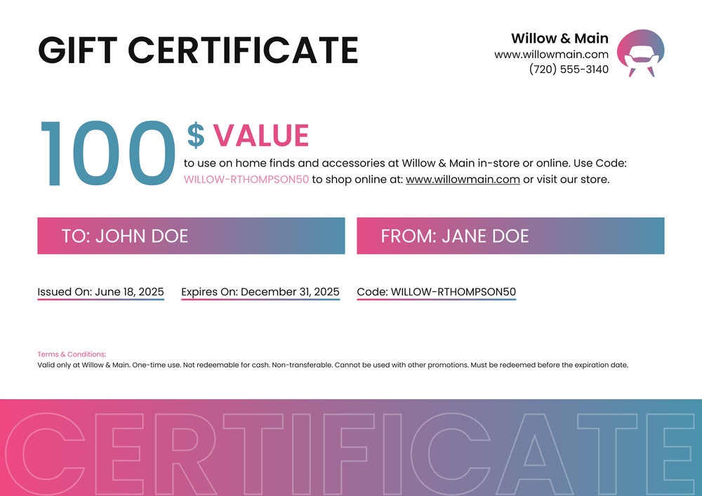 Modern Gradient Gift Certificate Template – Landscape Modern Gradient Gift Certificate Template – Landscape