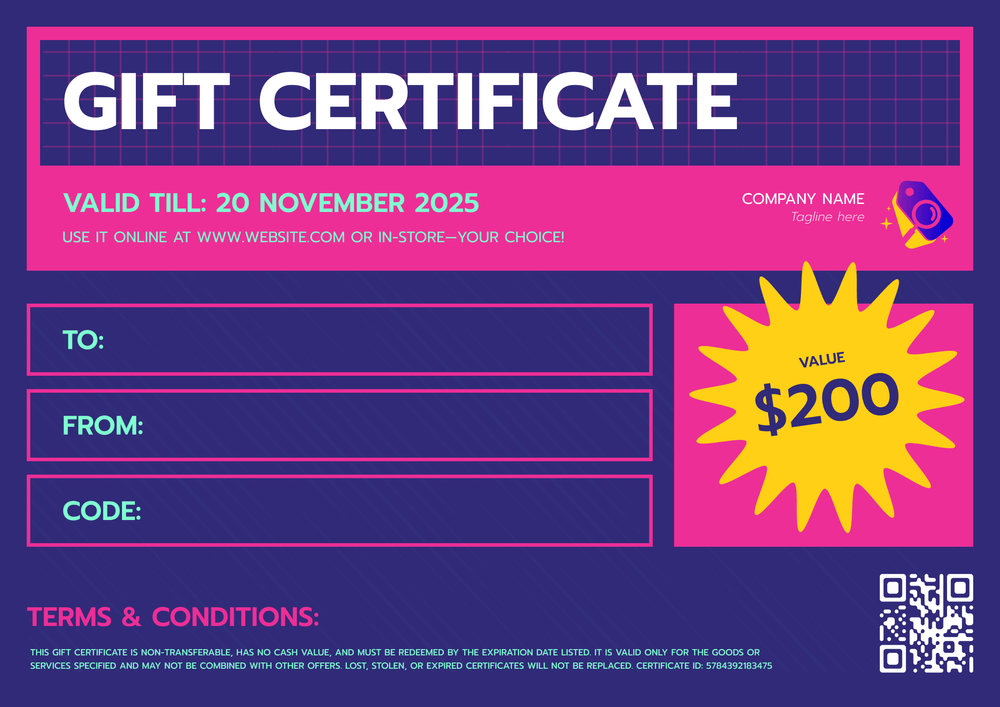 Radiant Modern Gift Certificate Template – Landscape Radiant Modern Gift Certificate Template – Landscape
