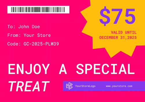 Energetic Modern Gift Certificate Template – Landscape Energetic Modern Gift Certificate Template – Landscape
