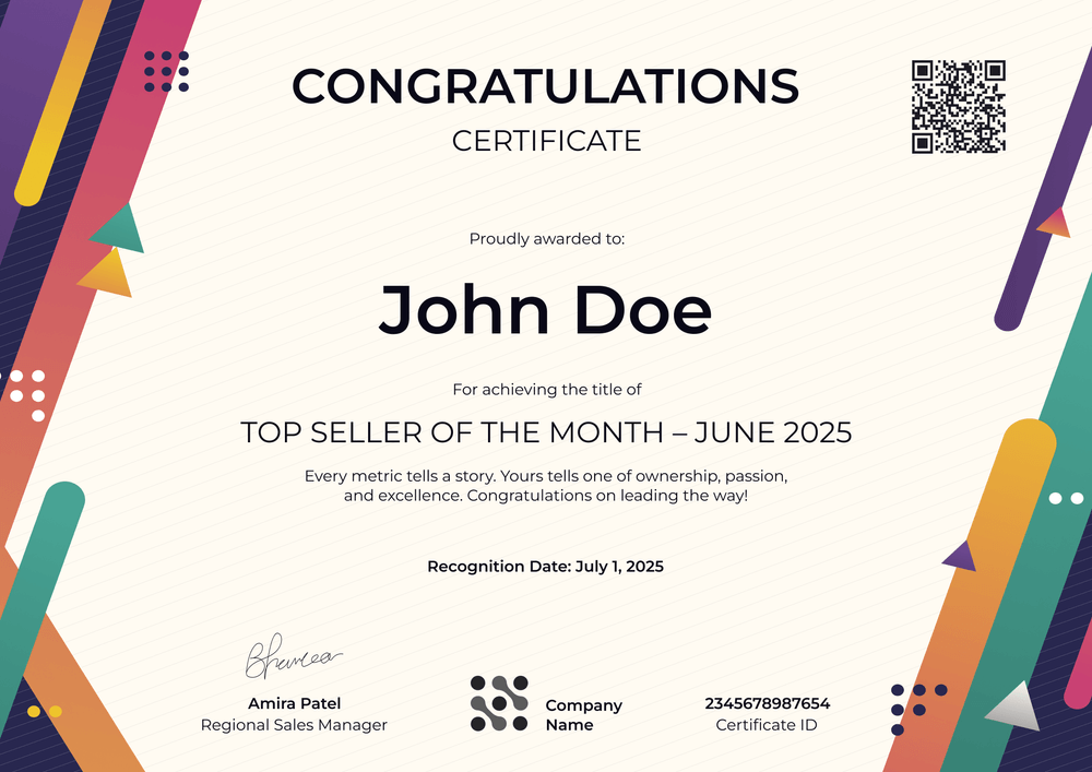 Congratulations Certificate Template – Landscape Congratulations Certificate Template – Landscape