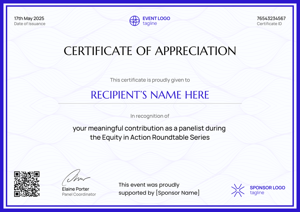 Free Appreciation Certificate for Speaker – Landscape Free Appreciation Certificate for Speaker – Landscape