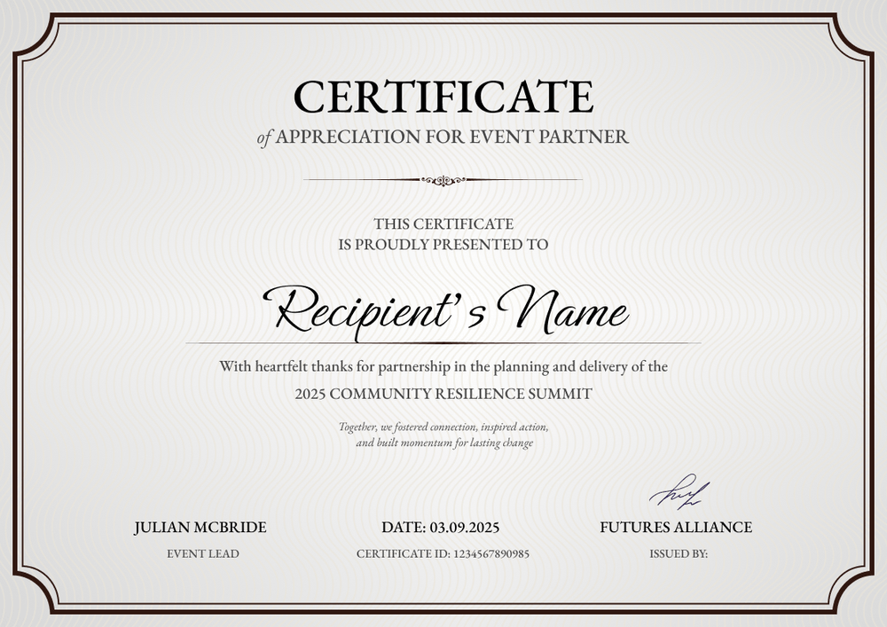 Free Classic Appreciation Certificate Template – Landscape Free Classic Appreciation Certificate Template – Landscape