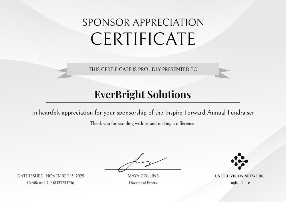 Free Timeless Sponsor Appreciation Certificate – Landscape Free Timeless Sponsor Appreciation Certificate – Landscape