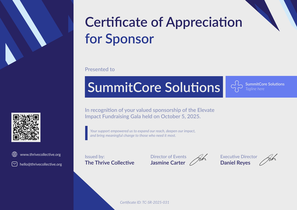Free Structured Appreciation Certificate for Sponsors – Landscape Free Structured Appreciation Certificate for Sponsors – Landscape