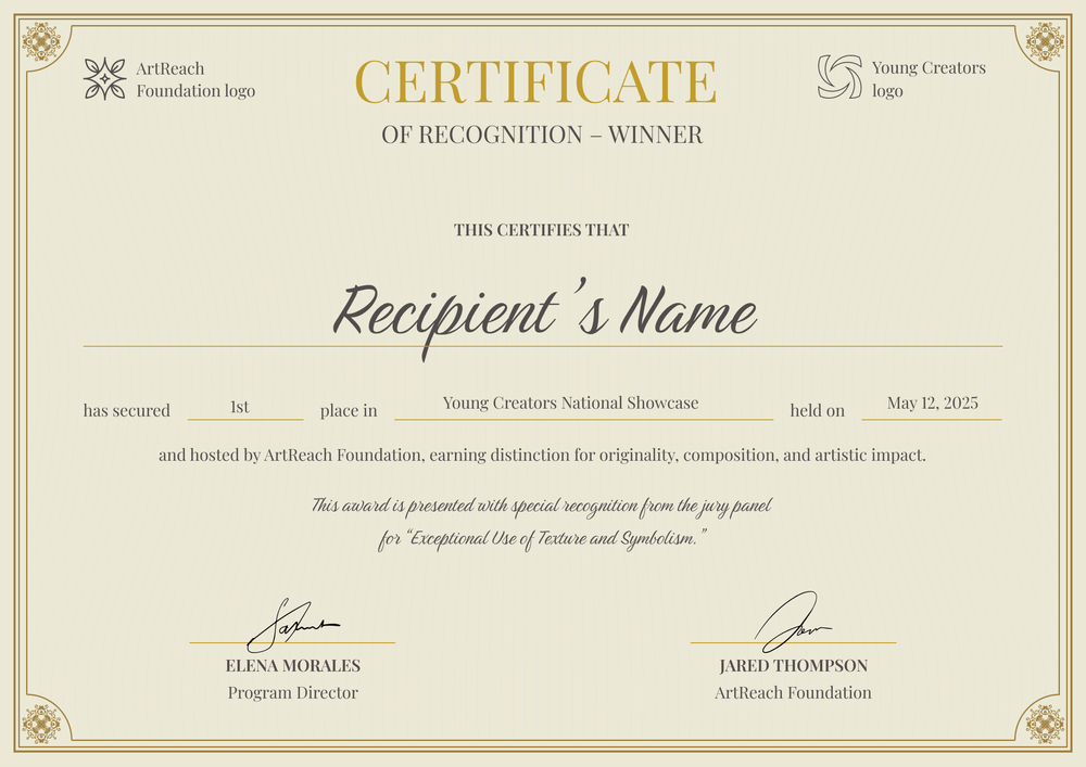 Winner Certificate Template – Landscape Winner Certificate Template – Landscape