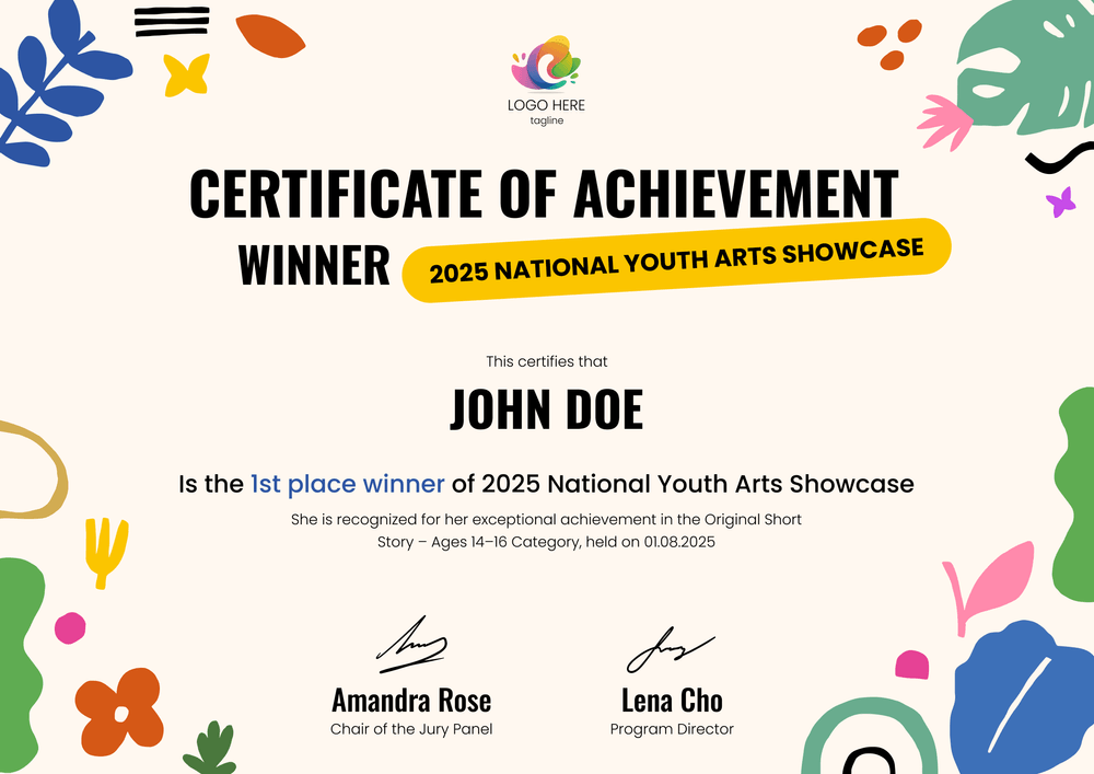 Vivid Winner Certificate Template – Landscape Vivid Winner Certificate Template – Landscape